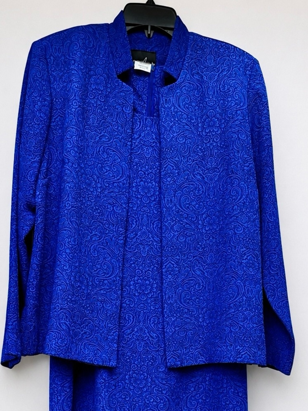 Positive Attitude Royal Blue Paisley Maxi Dress with Matching Jacket